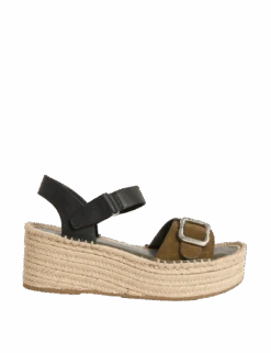 Leather Buckle Flatform Espadrilles -M&S leather buckle flatform espadrilles