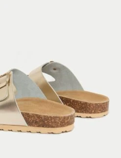 Leather Buckle Footbed Mules -M&S leather buckle footbed mules 6