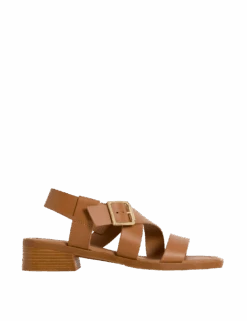 Leather Buckle Strappy Block Heel Sandals 18 Leather Buckle Strappy Block Heel Sandals -M&S leather buckle strappy block heel sandals