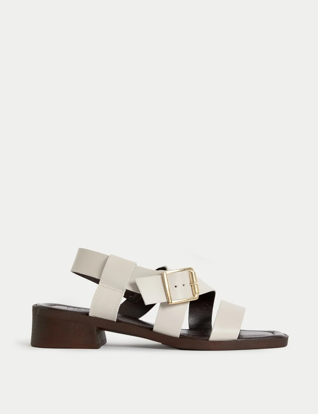 Leather Buckle Strappy Block Heel Sandals 10 Leather Buckle Strappy Block Heel Sandals - Image 8