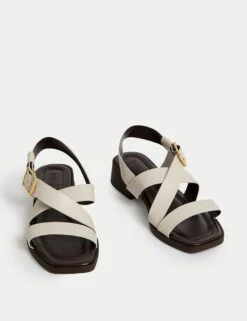 Leather Buckle Strappy Block Heel Sandals 21 Leather Buckle Strappy Block Heel Sandals -M&S leather buckle strappy block heel sandals 7