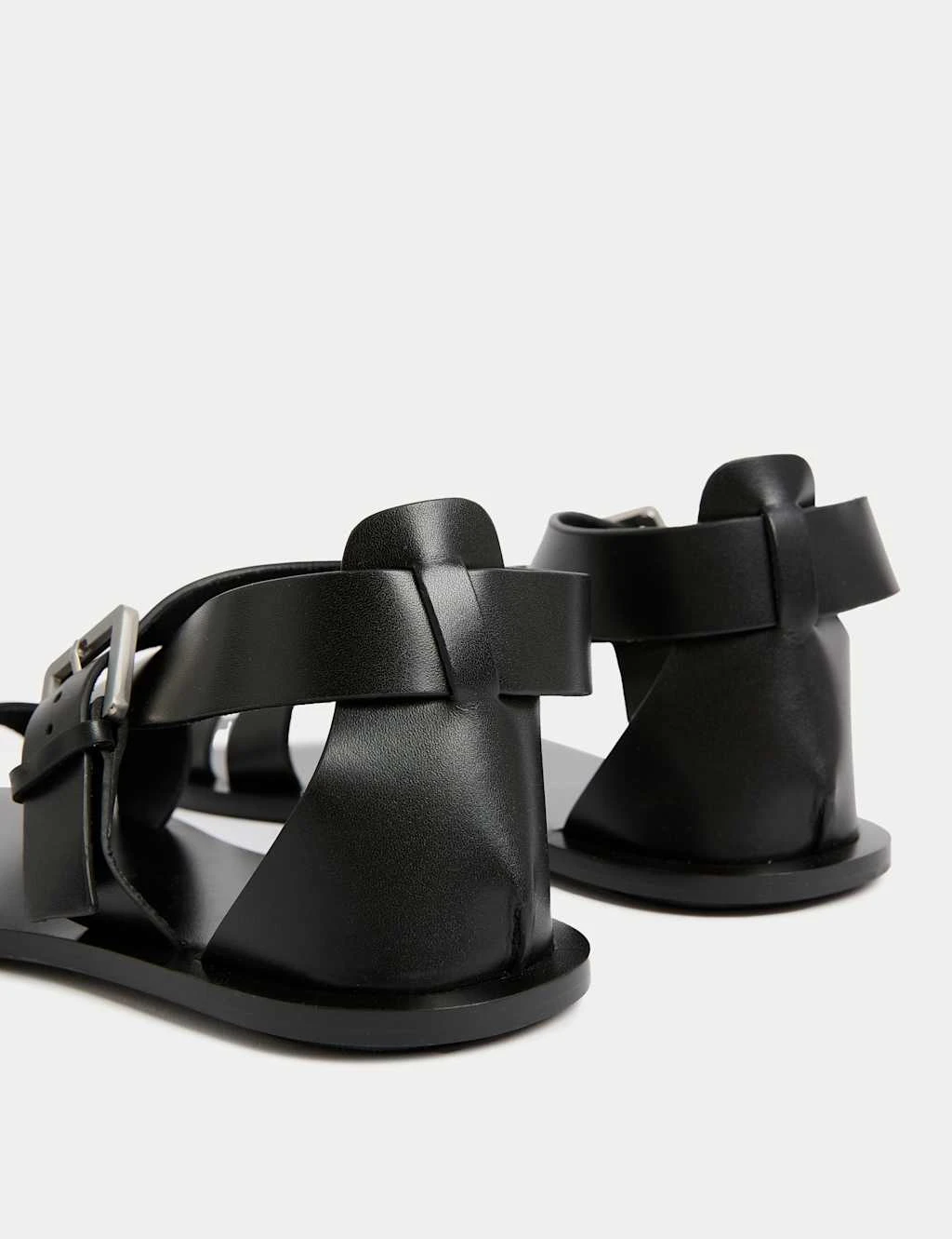 Leather Crossover Ankle Strap Flat Sandals 11 Leather Crossover Ankle Strap Flat Sandals - Image 9