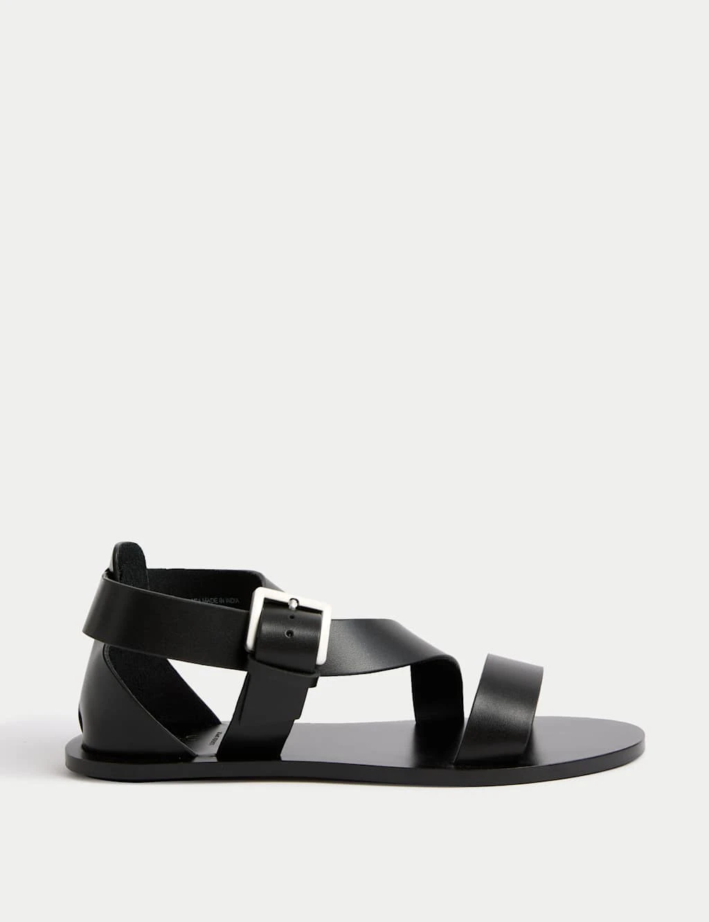 Leather Crossover Ankle Strap Flat Sandals 12 Leather Crossover Ankle Strap Flat Sandals - Image 10