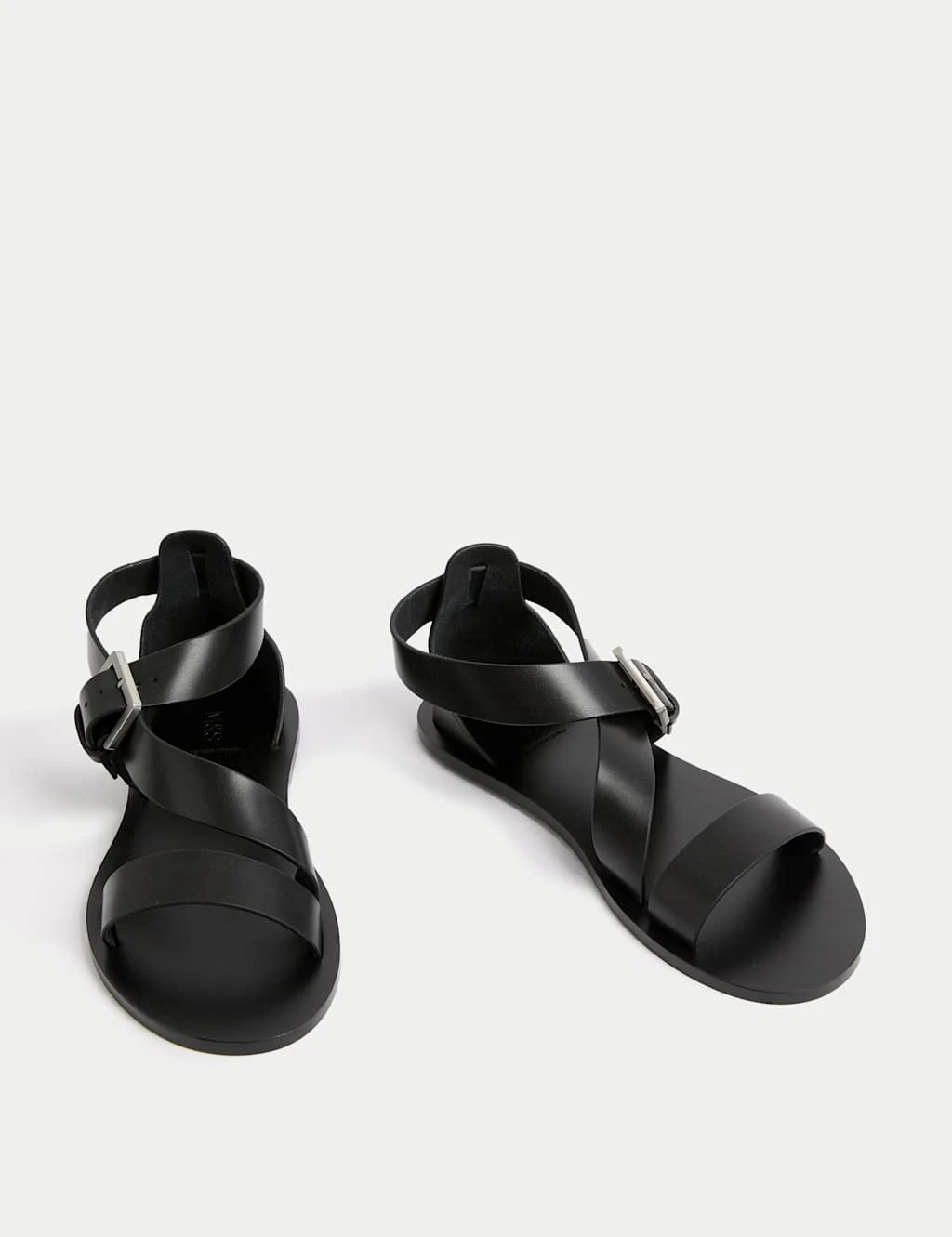 Leather Crossover Ankle Strap Flat Sandals 13 Leather Crossover Ankle Strap Flat Sandals - Image 11