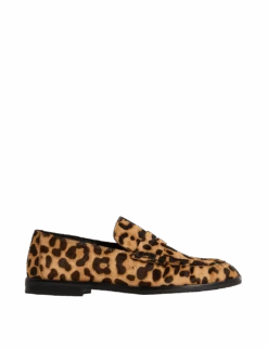 Leather Leopard Print Flat Loafers 12 Leather Leopard Print Flat Loafers -M&S leather leopard print flat loafers