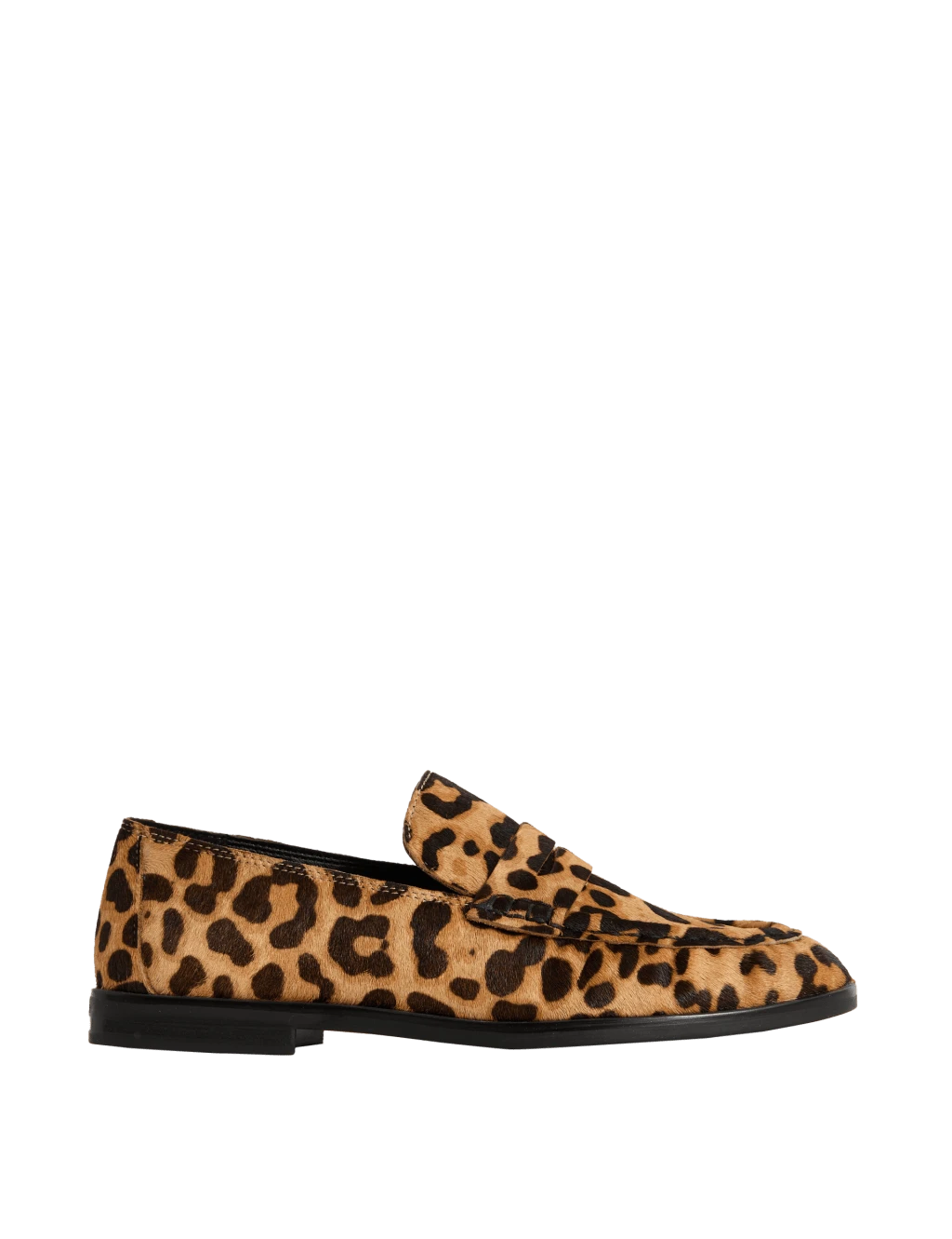 Leather Leopard Print Flat Loafers 6 Leather Leopard Print Flat Loafers - Image 4