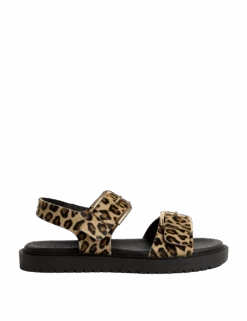 Leather Leopard Print Flatform Sandals -M&S leather leopard print flatform sandals