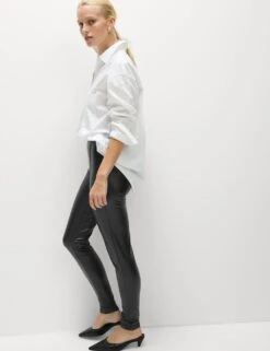 Leather Look Leggings -M&S leather look leggings 10