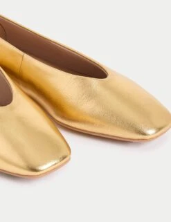 Leather Slip On Flat Ballet Pumps 26 Leather Slip On Flat Ballet Pumps -M&S leather slip on flat ballet pumps 7