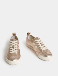Leather Stripe Trainers -M&S leather stripe trainers 12