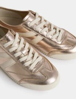 Leather Stripe Trainers -M&S leather stripe trainers 14