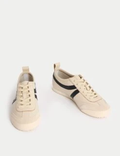 Leather Stripe Trainers -M&S leather stripe trainers 3