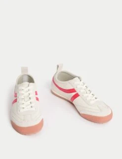 Leather Stripe Trainers -M&S leather stripe trainers 6