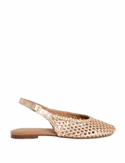 Leather Woven Flat Slingback Shoes -M&S leather woven flat slingback shoes