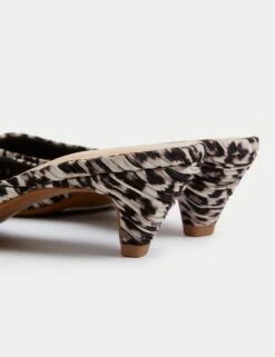 Leopard Print Slip On Kitten Heel Mules -M&S leopard print slip on kitten heel mules 4