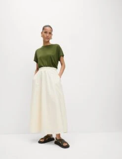 Linen Blend T-Shirt -M&S linen blend t shirt 8