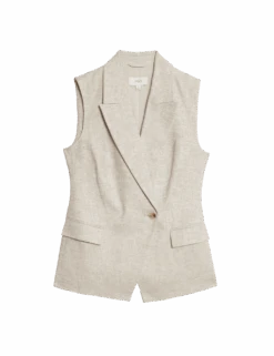 Linen Blend Waistcoat -M&S linen blend waistcoat
