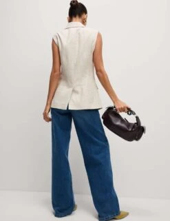 Linen Blend Waistcoat -M&S linen blend waistcoat 8