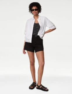 Linen Rich Crochet Collared Shirt 20 Linen Rich Crochet Collared Shirt -M&S linen rich crochet collared shirt 6