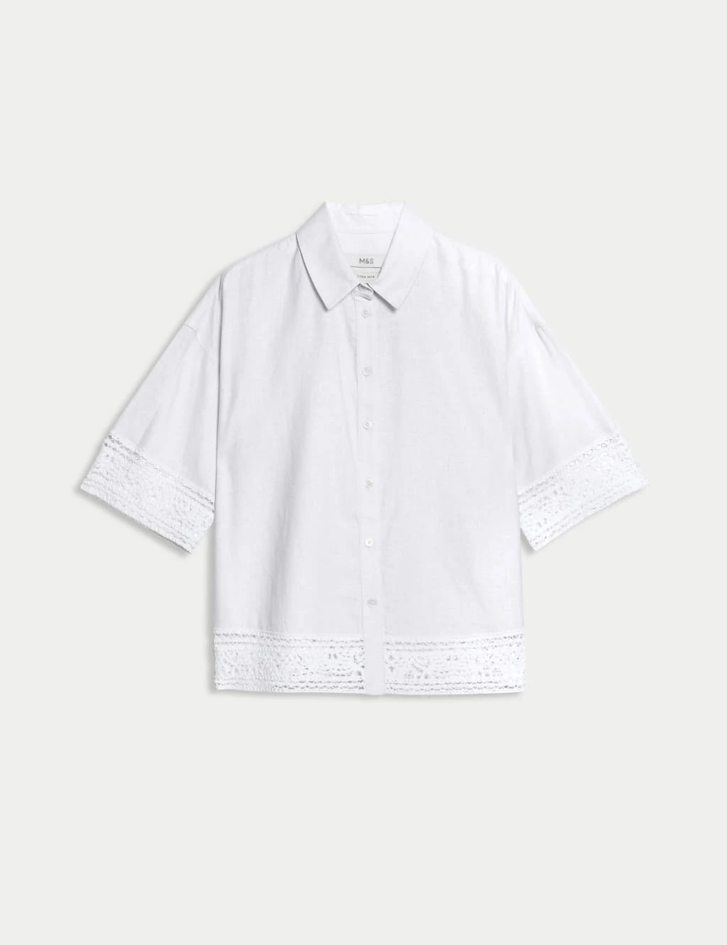 Linen Rich Crochet Collared Shirt 13 Linen Rich Crochet Collared Shirt - Image 11