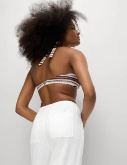 Linen-Rich Drawstring Tapered Trousers -M&S linen rich drawstring tapered trousers 8