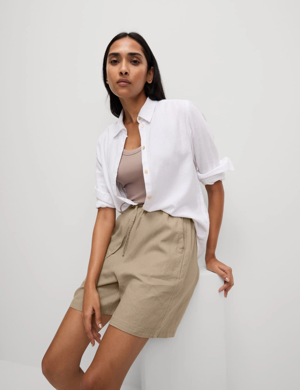 Linen Rich High Waisted Shorts 17 Linen Rich High Waisted Shorts - Image 15