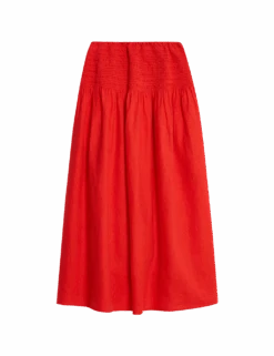 Linen Rich Maxi A-Line Skirt -M&S linen rich maxi a line skirt 1