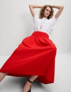 Linen Rich Maxi A-Line Skirt -M&S linen rich maxi a line skirt 11