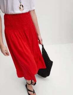 Linen Rich Maxi A-Line Skirt -M&S linen rich maxi a line skirt 12