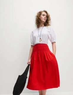 Linen Rich Maxi A-Line Skirt -M&S linen rich maxi a line skirt 13