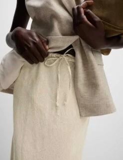 Bias Cut Maxi Skirt -M&S linen rich maxi skirt 5