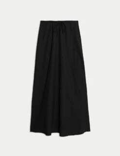 Bias Cut Maxi Skirt -M&S linen rich maxi skirt 6