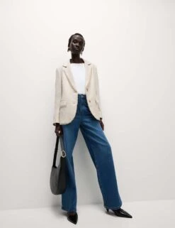 Linen Rich Melange Frayed Edge Blazer 19 Linen Rich Melange Frayed Edge Blazer -M&S linen rich melange frayed edge blazer 5