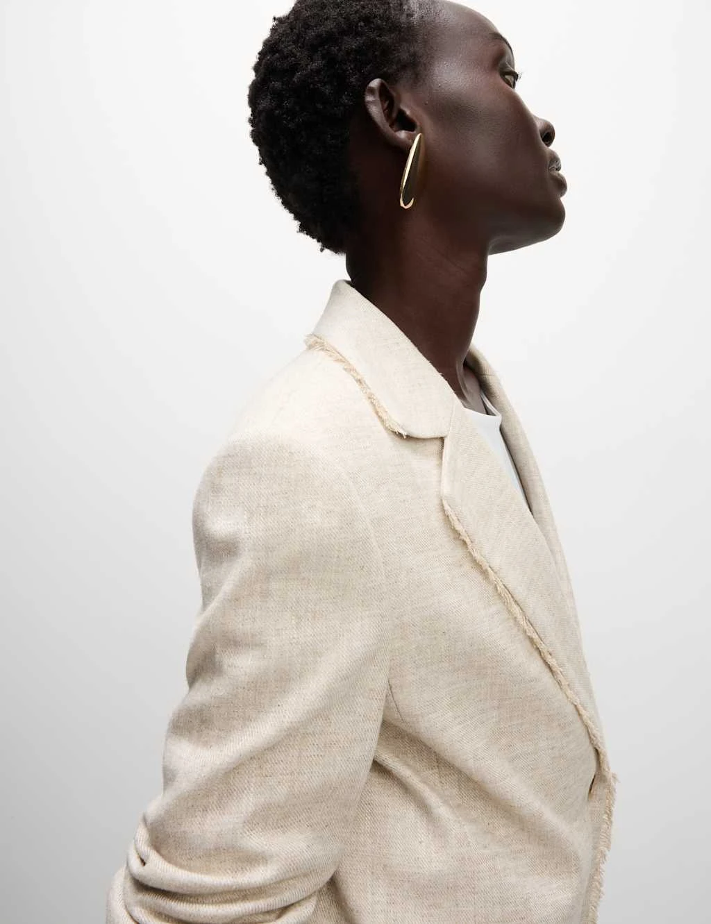 Linen Rich Melange Frayed Edge Blazer 13 Linen Rich Melange Frayed Edge Blazer - Image 11