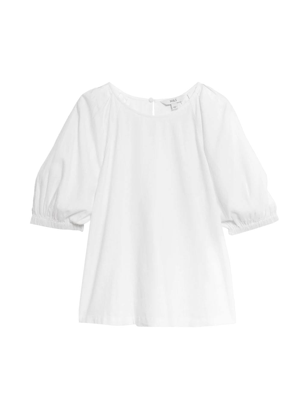 Linen Rich Round Neck Blouse 10 Linen Rich Round Neck Blouse - Image 8