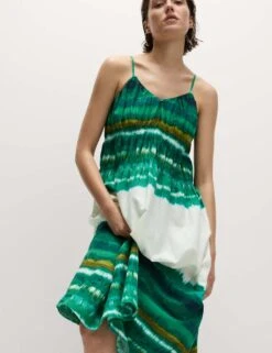 Linen Rich Strappy V Neck Swing Dress -M&S linen rich strappy v neck swing dress 6