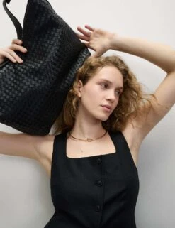 Linen Rich Tailored Twill Square Neck Waistcoat -M&S linen rich tailored twill square neck waistcoat 11