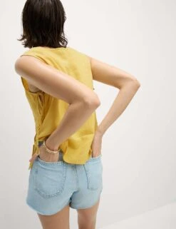 Linen Rich Tie Side Tank Top -M&S linen rich tie side tank top 6