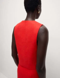 Linen Rich Twill Textured Asymmetric Waistcoat -M&S linen rich twill textured asymmetric waistcoat 6