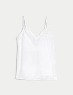 Linen Rich V-Neck Cami Top -M&S linen rich v neck cami top 5