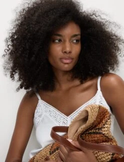 Linen Rich V-Neck Cami Top -M&S linen rich v neck cami top 7