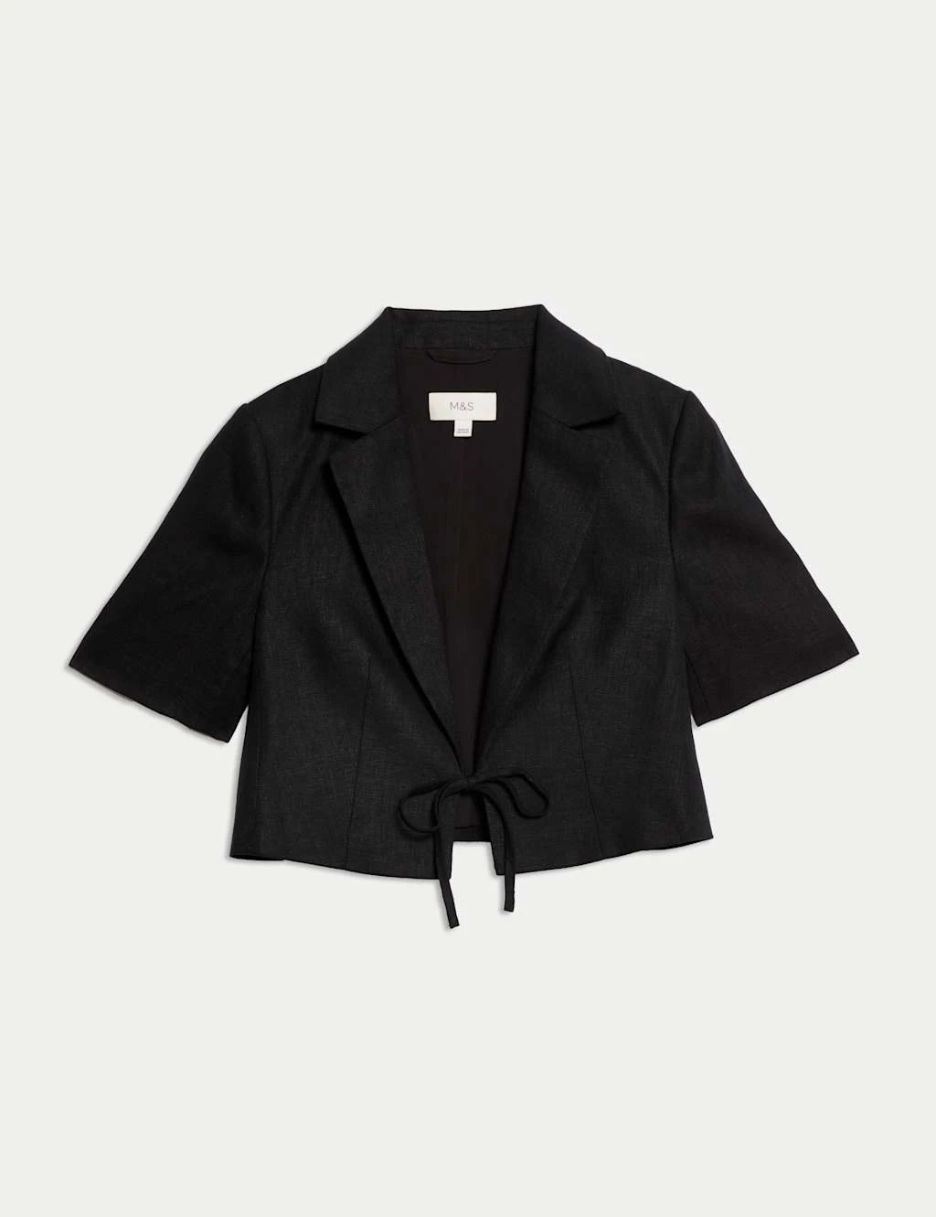 Linen Twill Rich Cropped Short Sleeve Jacket 10 Linen Twill Rich Cropped Short Sleeve Jacket - Image 8