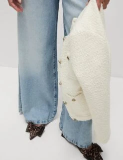 Lyocell™ Blend Wide Palazzo Leg Jeans -M&S lyocell blend wide leg jeans 10