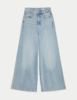 Lyocell™ Blend Wide Palazzo Leg Jeans -M&S lyocell blend wide leg jeans 6