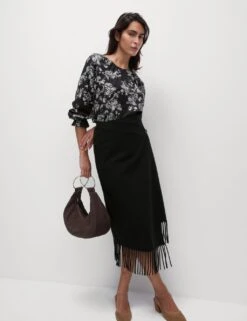 Lyocell Rich Printed Blouse -M&S lyocell rich printed blouse 15