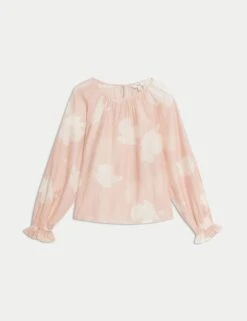 Lyocell Rich Printed Blouse -M&S lyocell rich printed blouse 17