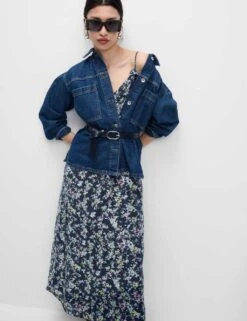 Lyocell Rich Printed Ruffle Midi Cami Dress 30 Lyocell Rich Printed Ruffle Midi Cami Dress -M&S lyocell rich printed ruffle midi cami dress 12