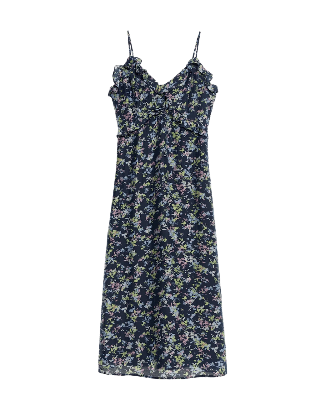 Lyocell Rich Printed Ruffle Midi Cami Dress 12 Lyocell Rich Printed Ruffle Midi Cami Dress - Image 10