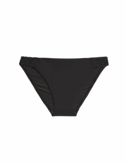 Macrame Detail High Leg Bikini Bottoms -M&S macrame detail high leg bikini bottoms