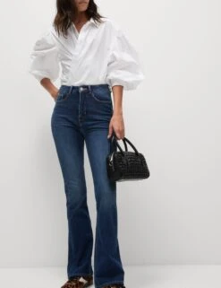 Magic Shaping High Waisted Slim Flare Jeans -M&S magic shaping high waisted slim flare jeans 14